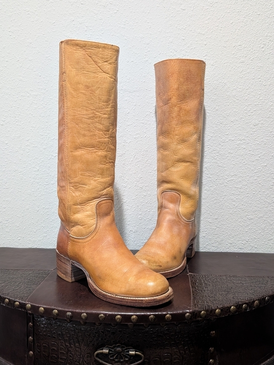 Frye Shoes - Vintage 70's FRYE Black Label Campus Boots Made in USA - Size 7B
